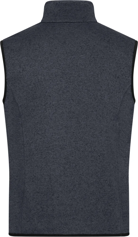 Herren Strickfleece Weste mit Stehkragen