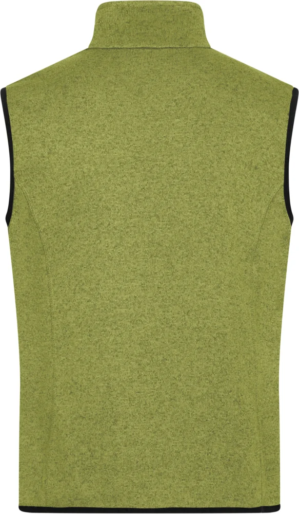 Herren Strickfleece Weste mit Stehkragen