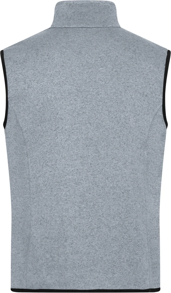 Herren Strickfleece Weste mit Stehkragen