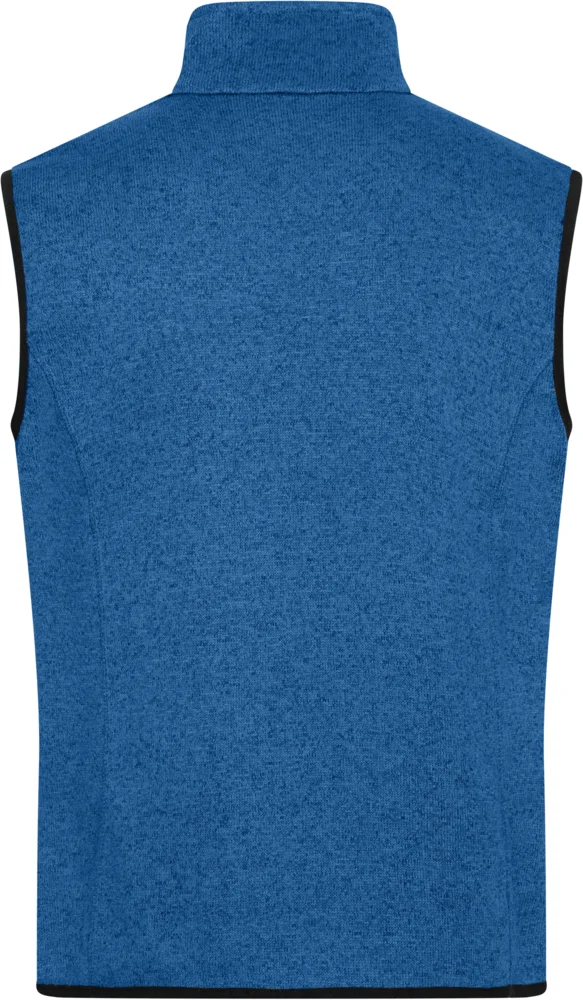Herren Strickfleece Weste mit Stehkragen