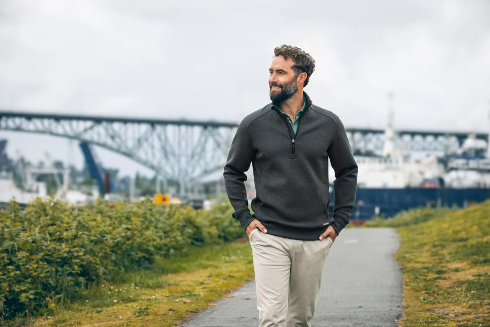 Men's Sweater with 1/4 Zip
