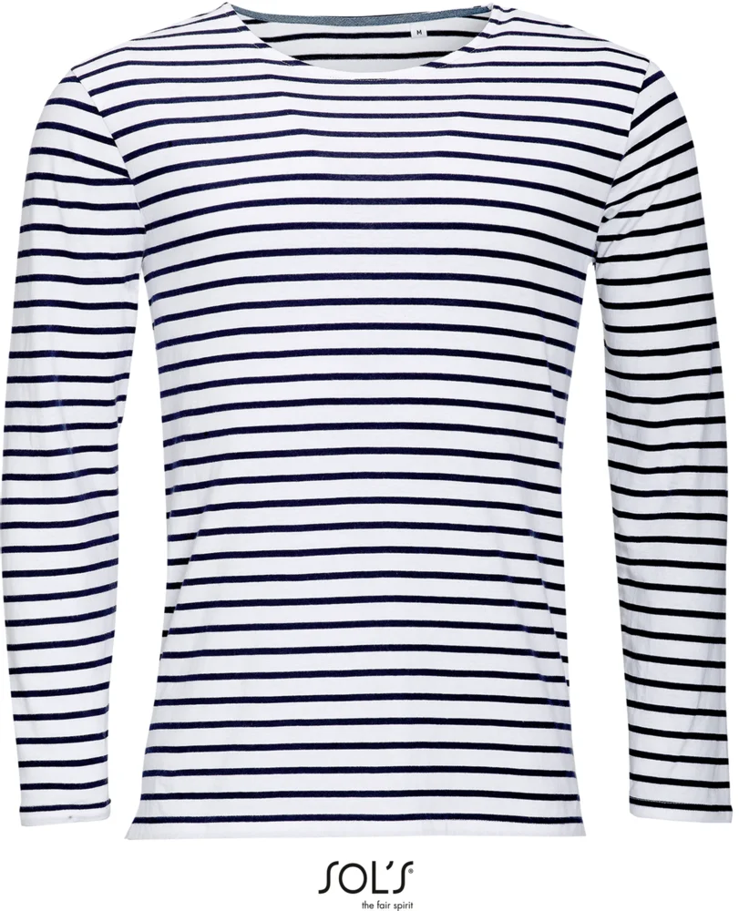 Herren T-Shirt langarm gestreift