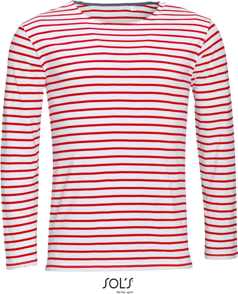 Herren T-Shirt langarm gestreift