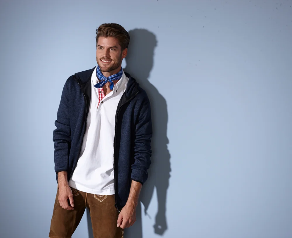 Herren Trachten Piqué Polo