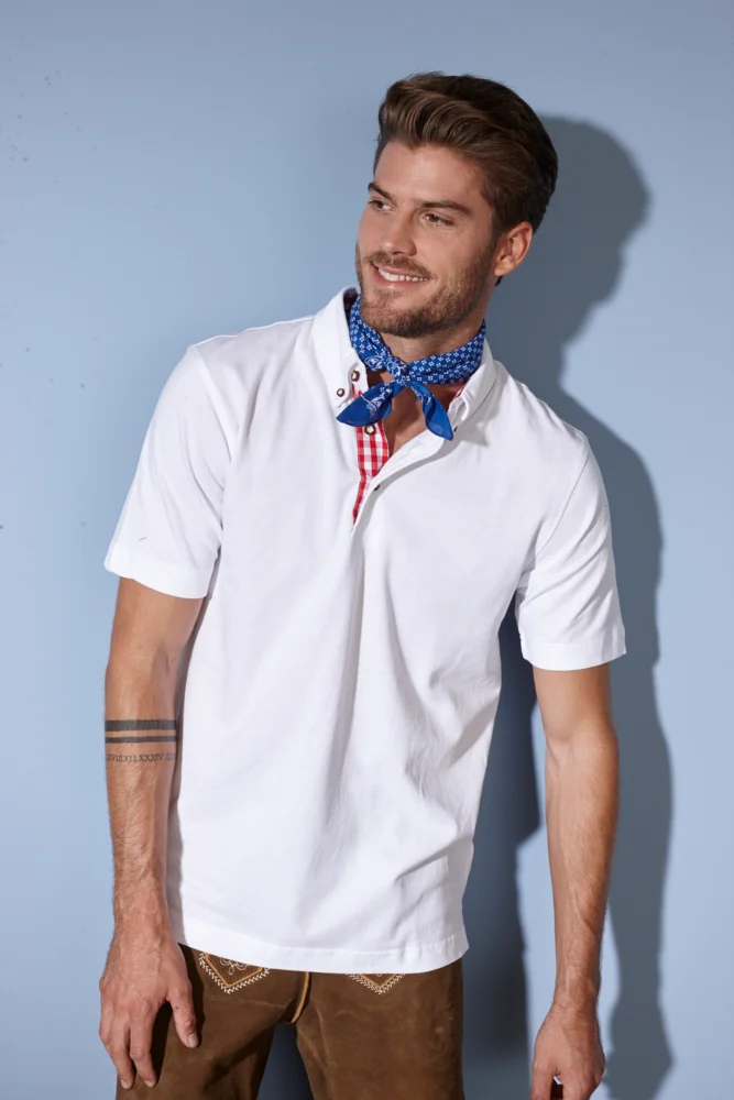 Herren Trachten Piqué Polo