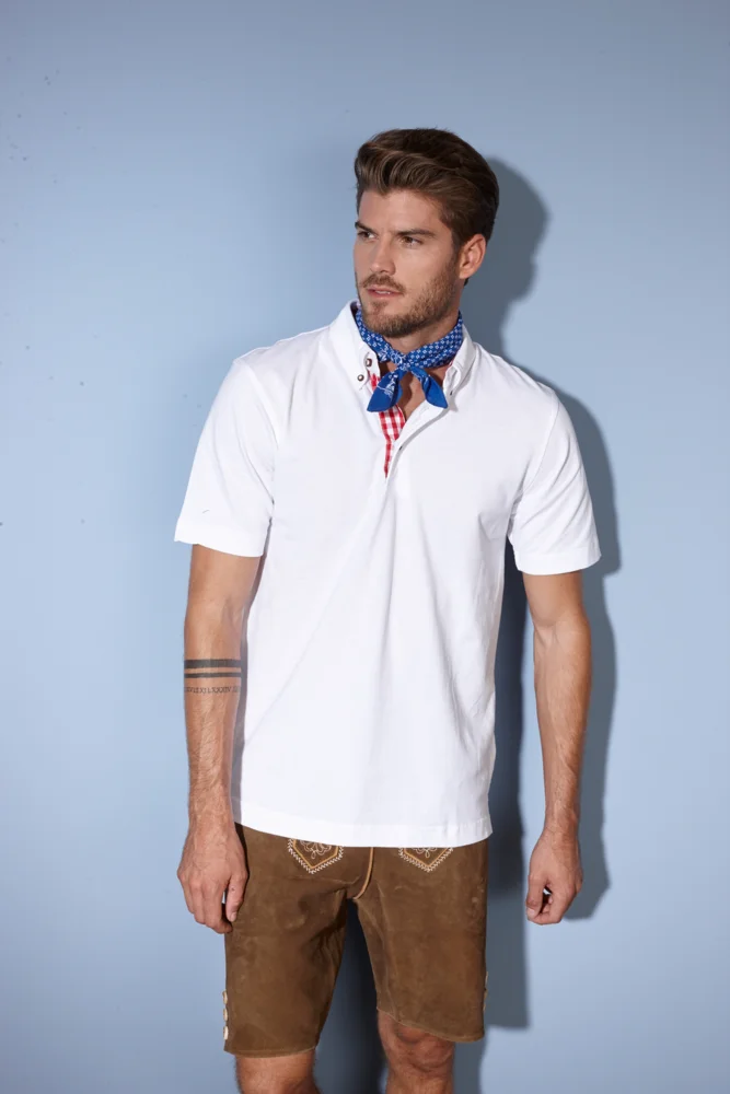 Herren Trachten Piqué Polo
