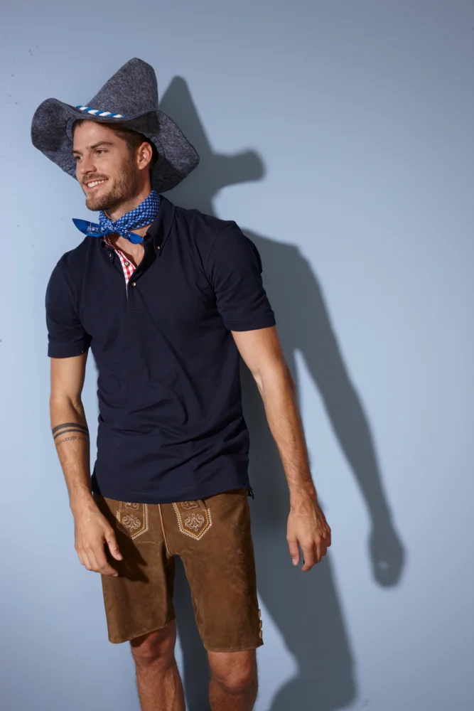 Herren Trachten Piqué Polo