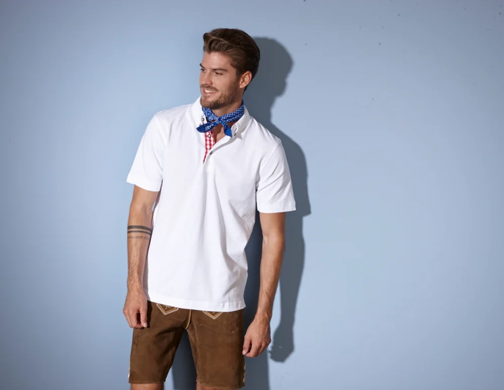 Herren Trachten Piqué Polo