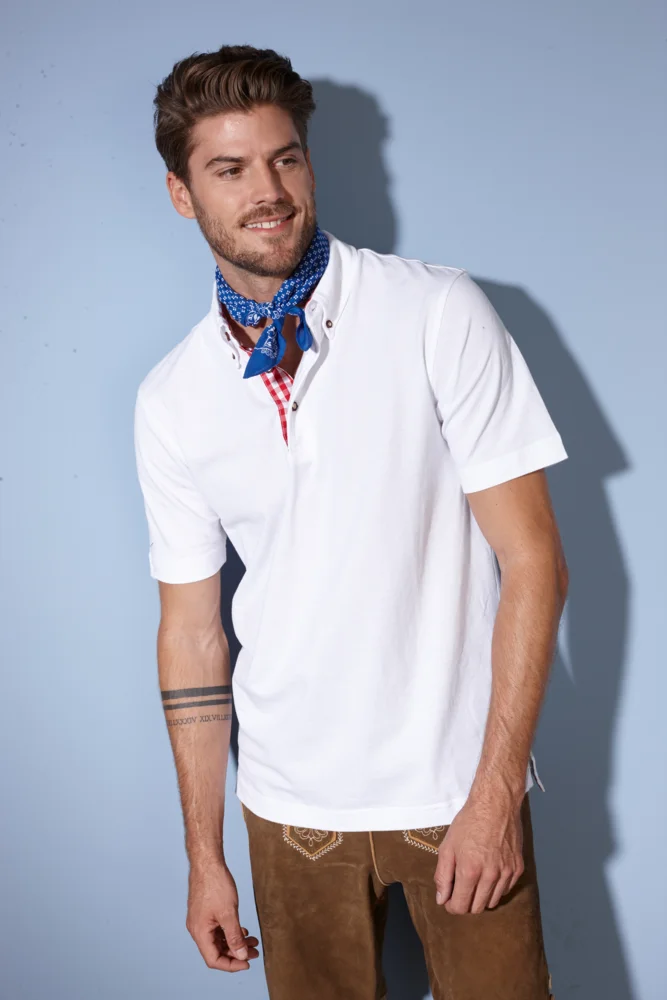 Herren Trachten Piqué Polo