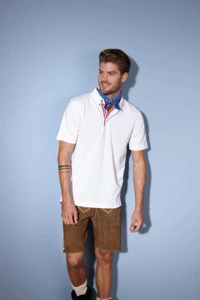 Herren Trachten Piqué Polo
