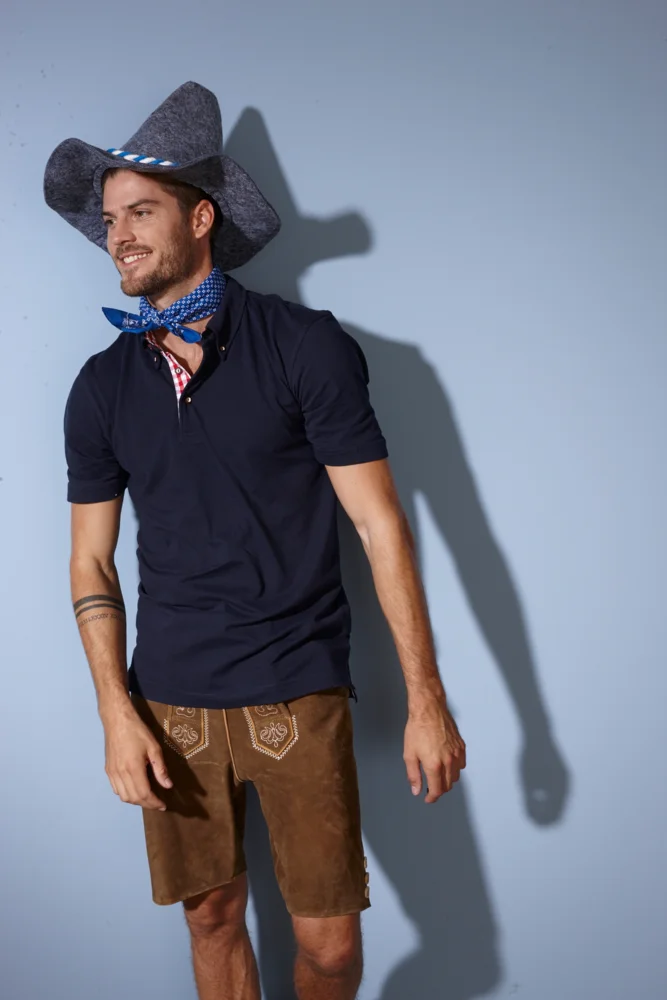 Herren Trachten Piqué Polo