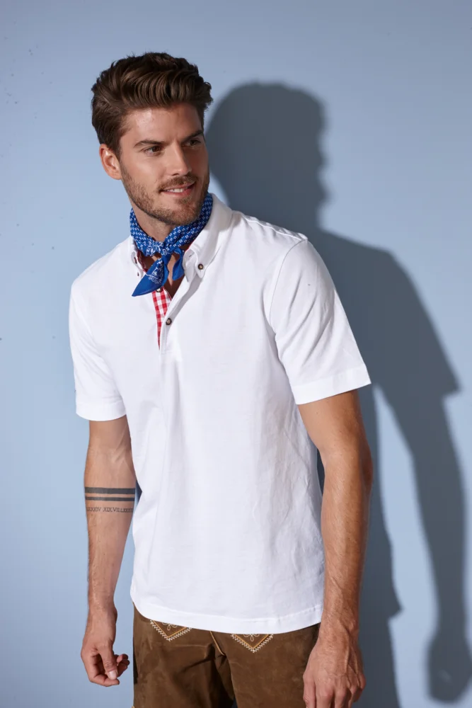 Herren Trachten Piqué Polo