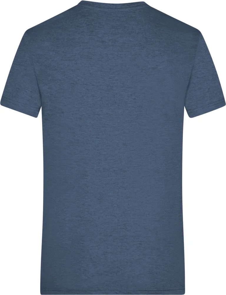Herren V-Ausschnitt Melange T-Shirt