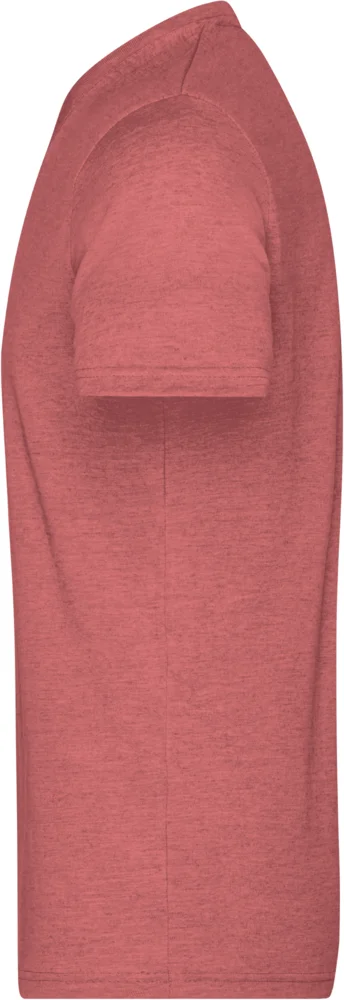 Herren V-Ausschnitt Melange T-Shirt