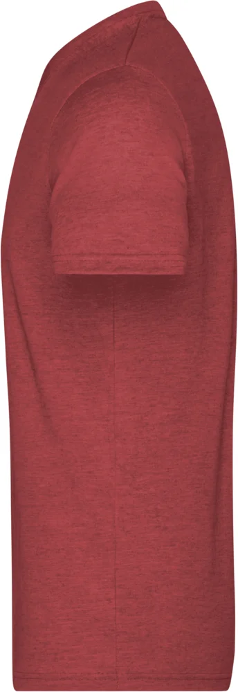 Herren V-Ausschnitt Melange T-Shirt