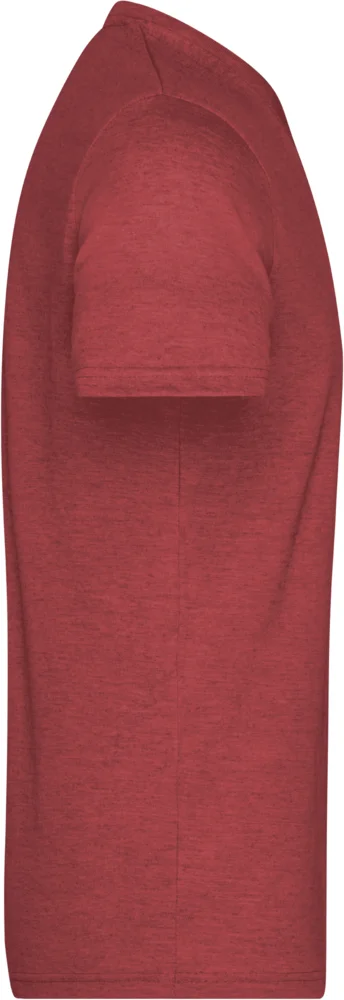 Herren V-Ausschnitt Melange T-Shirt