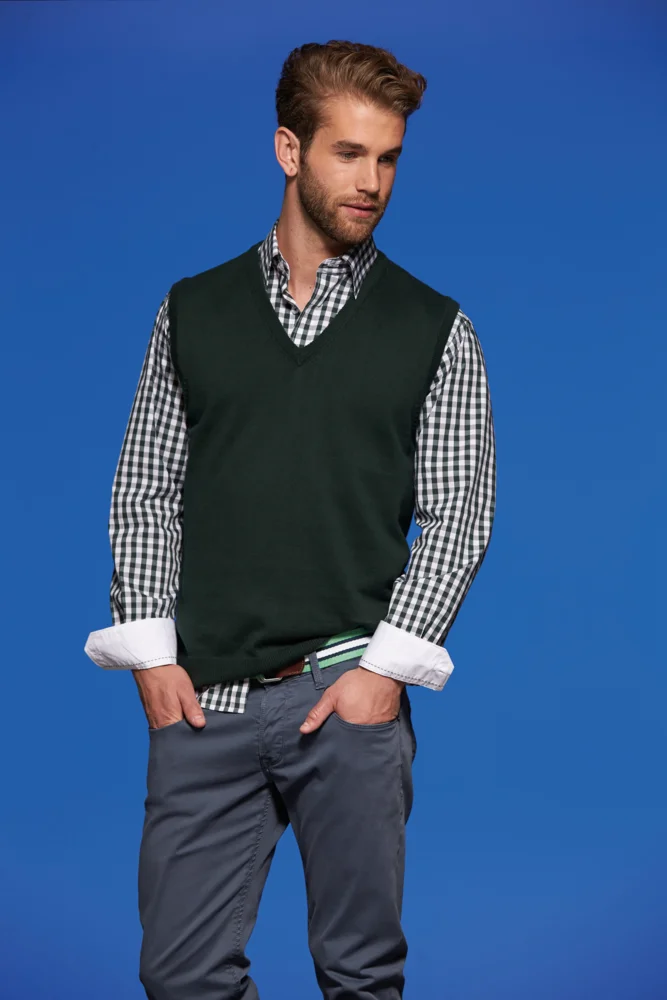 Herren V-Ausschnitt Pullunder