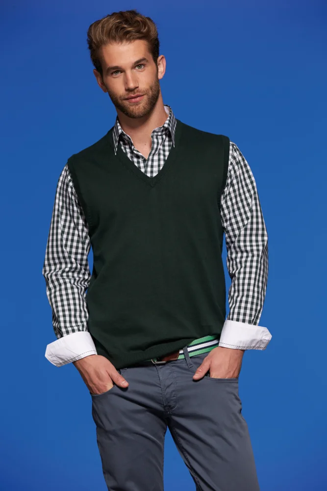 Herren V-Ausschnitt Pullunder