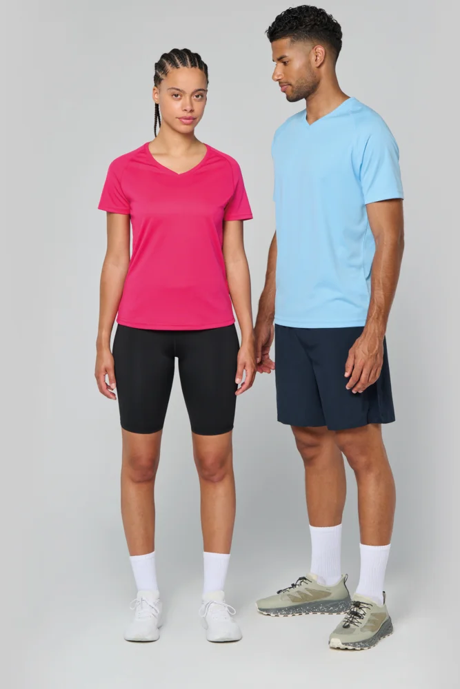 Herren V-Ausschnitt Sport Shirt