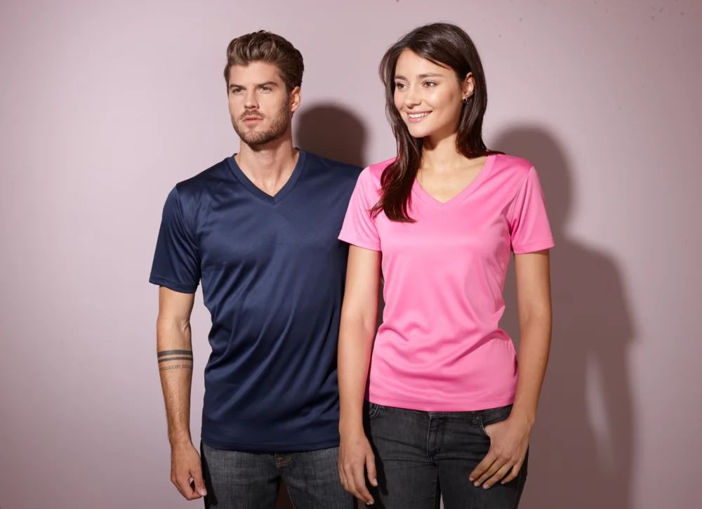 Herren V-Ausschnitt Sport T-Shirt