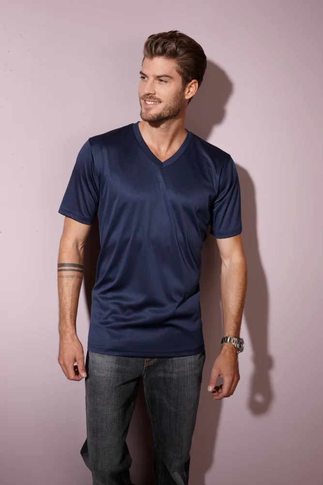 Herren V-Ausschnitt Sport T-Shirt