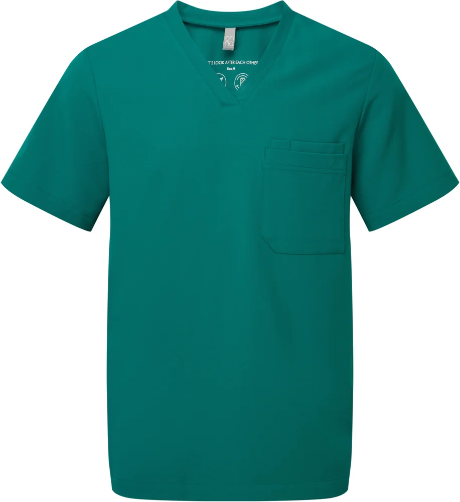 Herren V-Ausschnitt Stretch Kasack