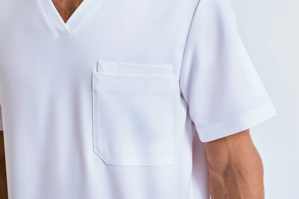 Herren V-Ausschnitt Stretch Kasack