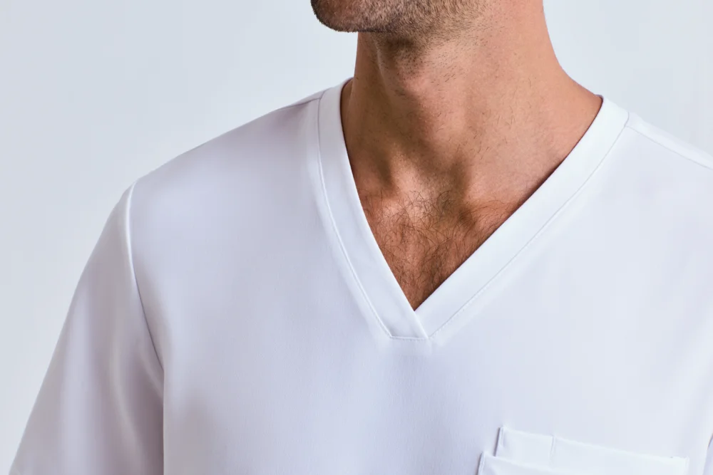 Herren V-Ausschnitt Stretch Kasack