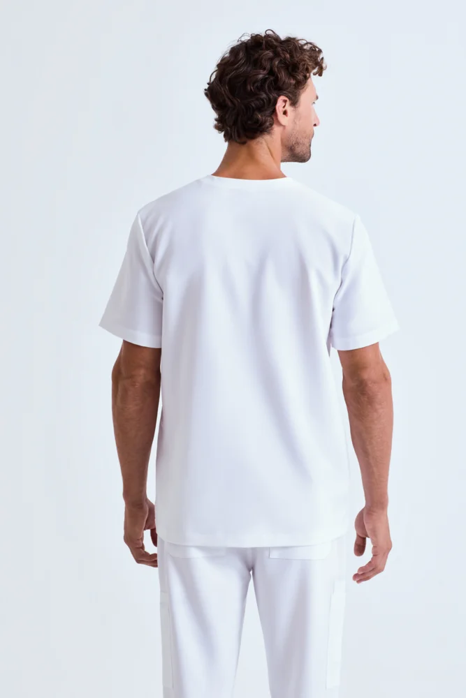 Herren V-Ausschnitt Stretch Kasack
