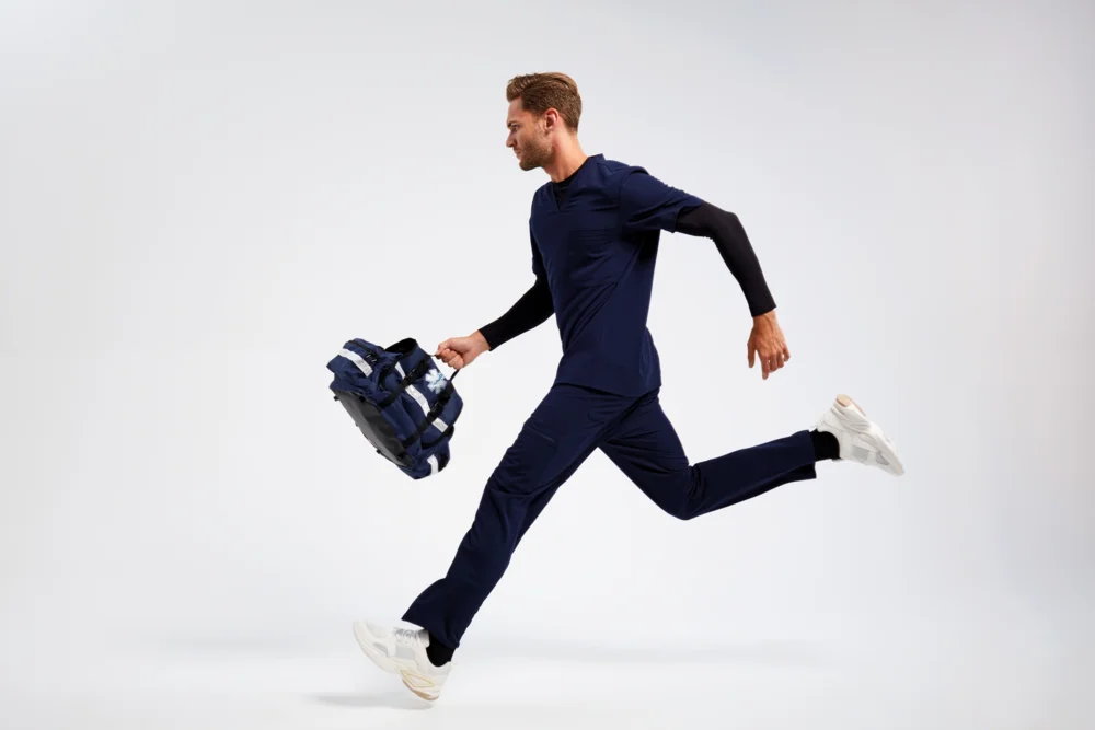 Herren V-Ausschnitt Stretch Kasack