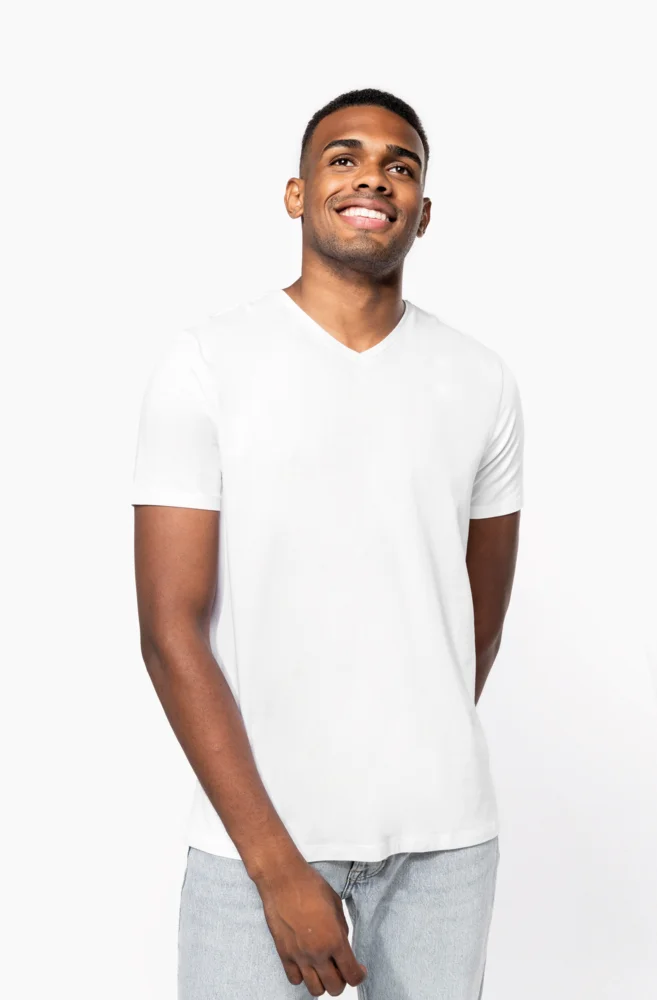 Herren V-Ausschnitt Stretch T-Shirt