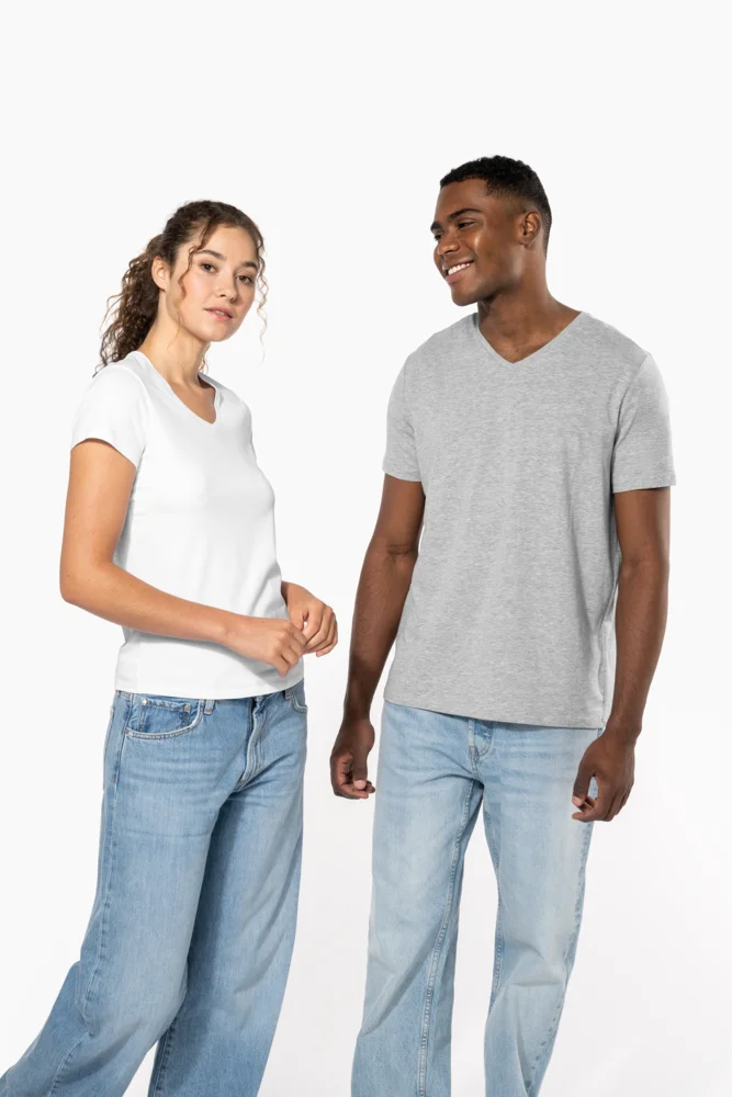 Herren V-Ausschnitt Stretch T-Shirt