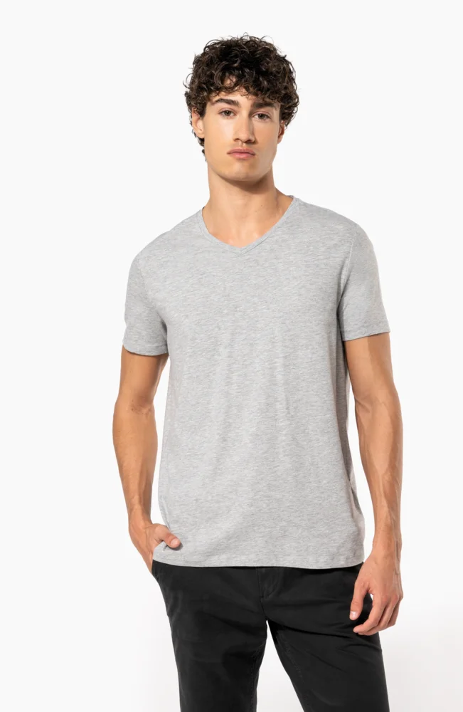 Herren V-Ausschnitt Stretch T-Shirt
