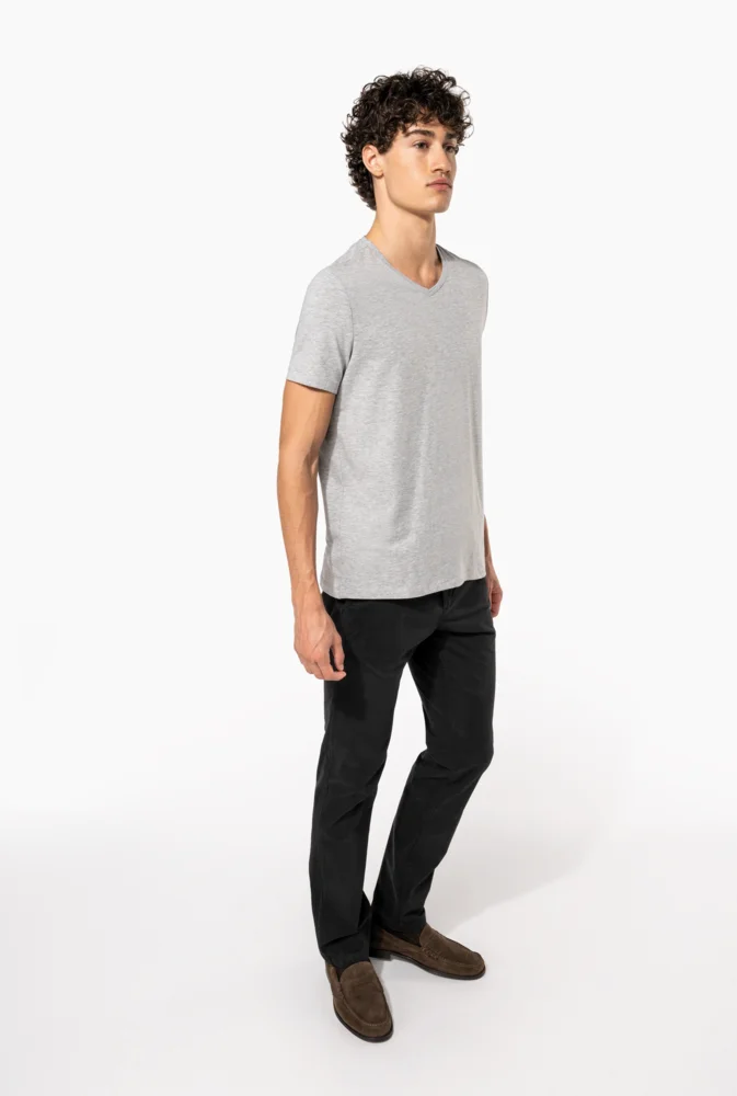 Herren V-Ausschnitt Stretch T-Shirt