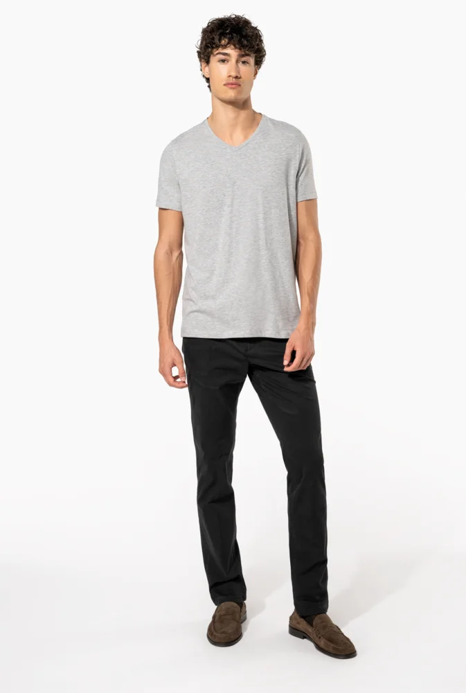 Herren V-Ausschnitt Stretch T-Shirt