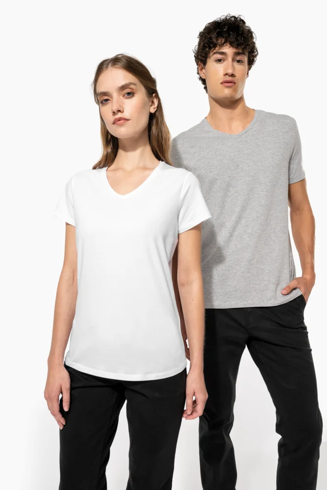 Herren V-Ausschnitt Stretch T-Shirt