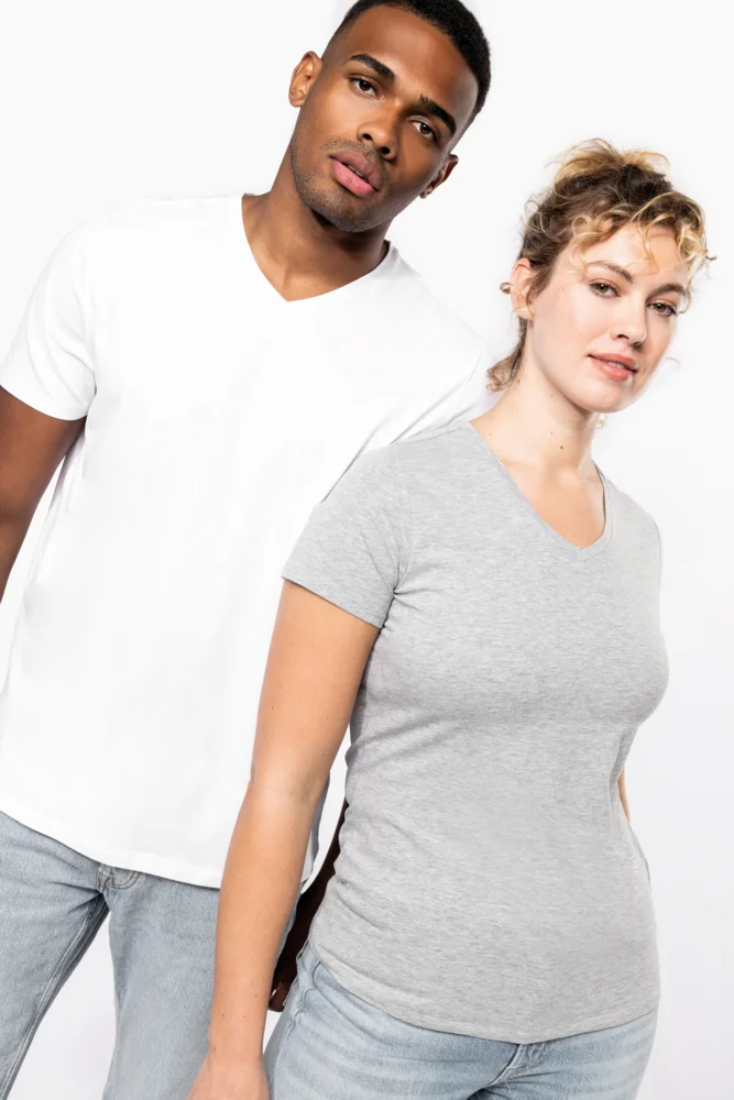 Herren V-Ausschnitt Stretch T-Shirt