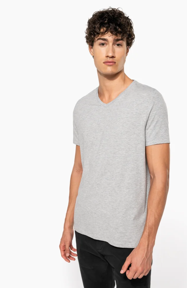 Herren V-Ausschnitt Stretch T-Shirt