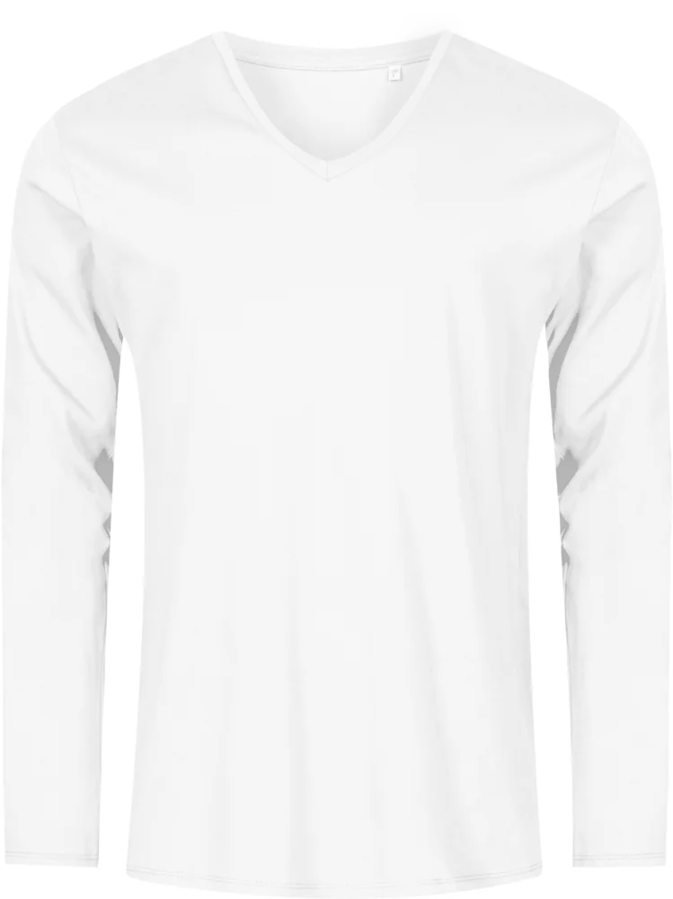 Herren V-Ausschnitt T-Shirt langarm - X.O