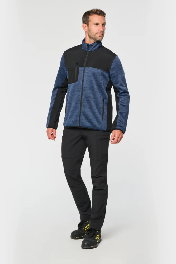 Herren Workwear Strickfleece Jacke