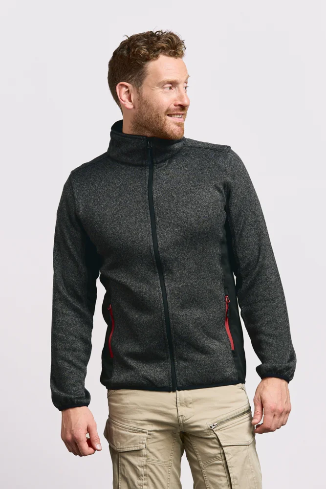 Herren Workwear Strickfleece Jacke