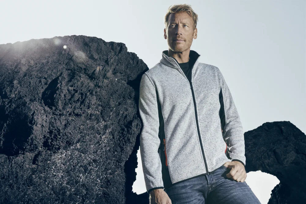Herren Workwear Strickfleece Jacke