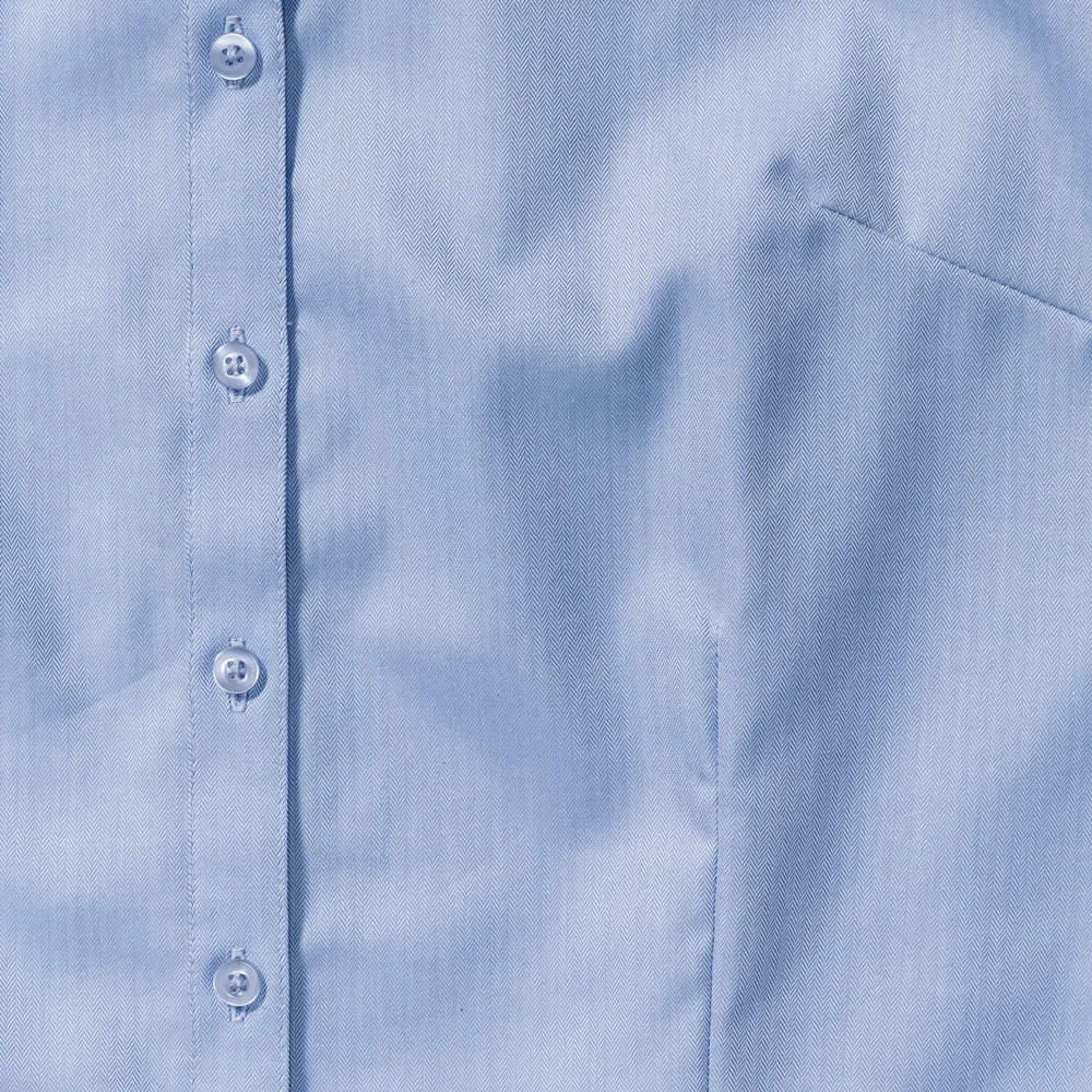 Herringbone Bluse kurzarm