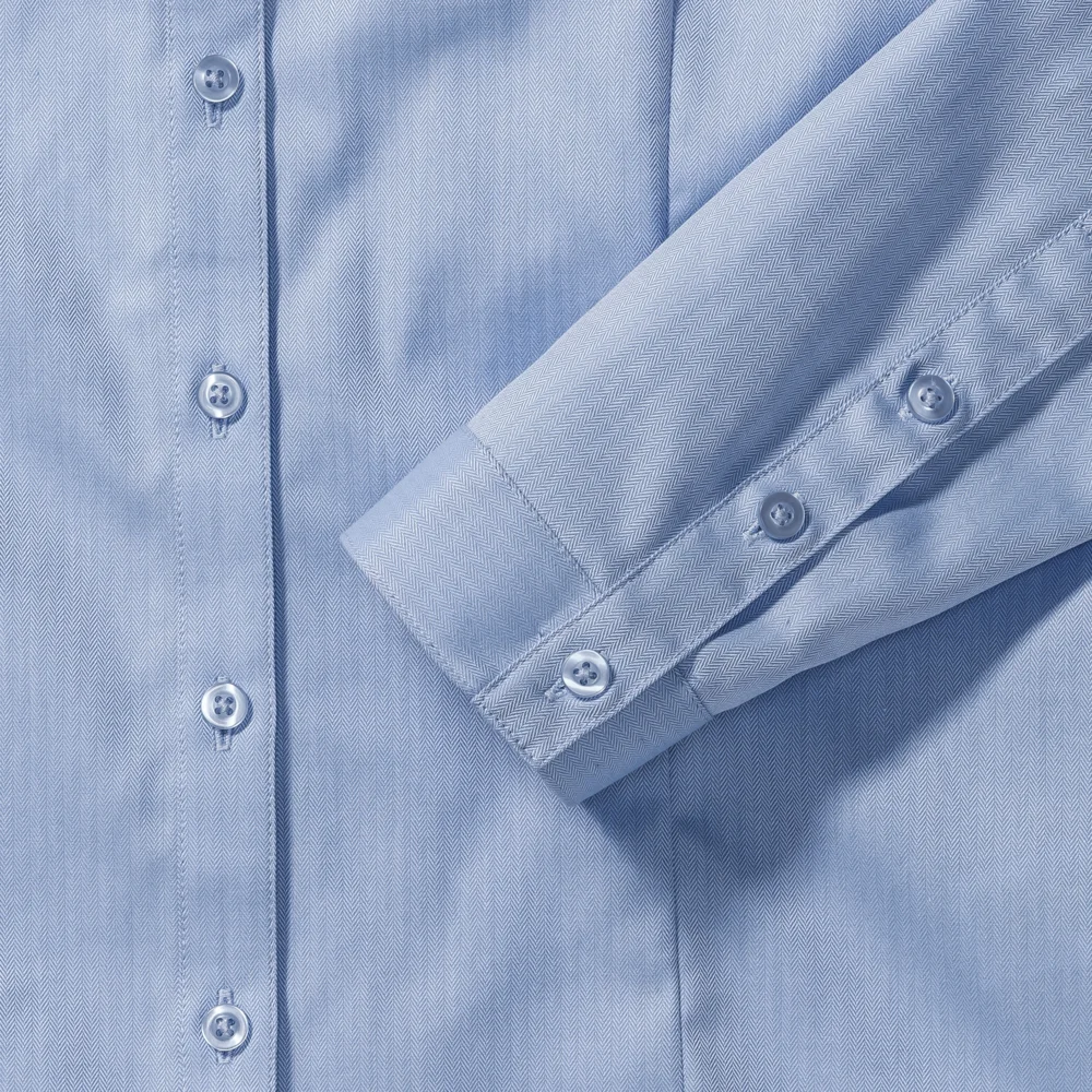 Herringbone Bluse langarm