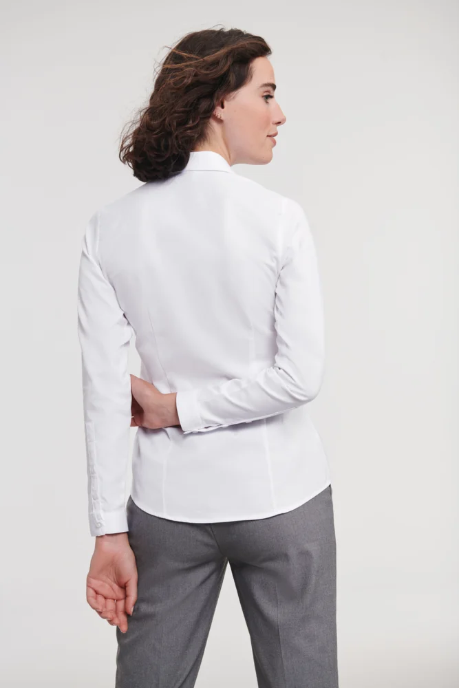 Herringbone Bluse langarm