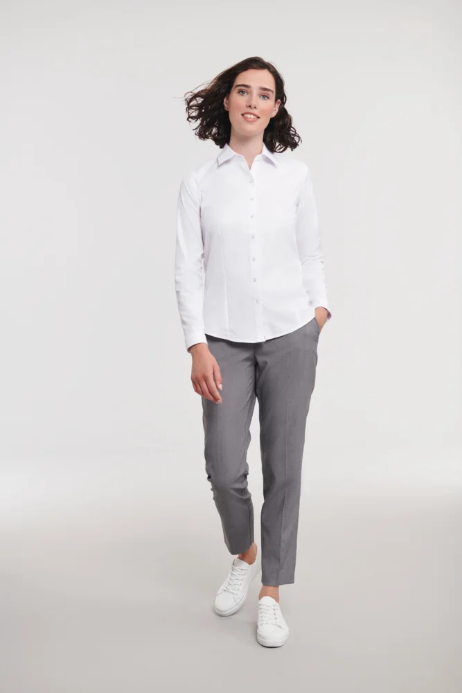 Herringbone Bluse langarm