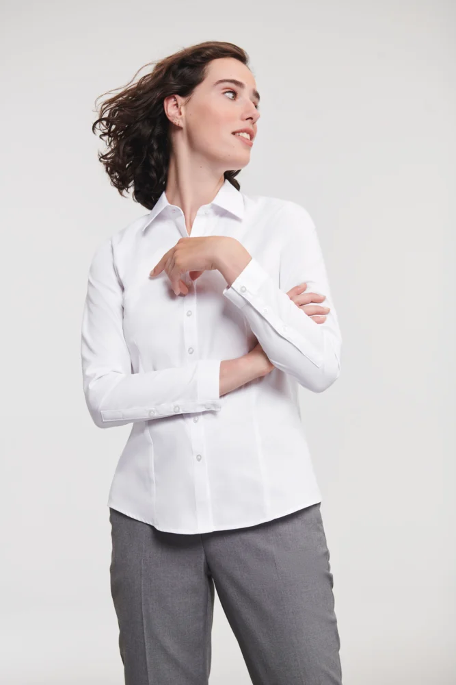 Herringbone Bluse langarm