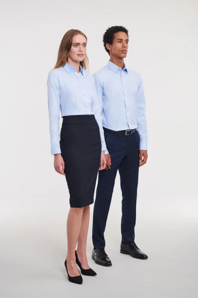 Herringbone Bluse langarm