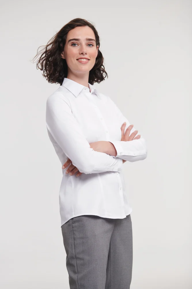 Herringbone Bluse langarm