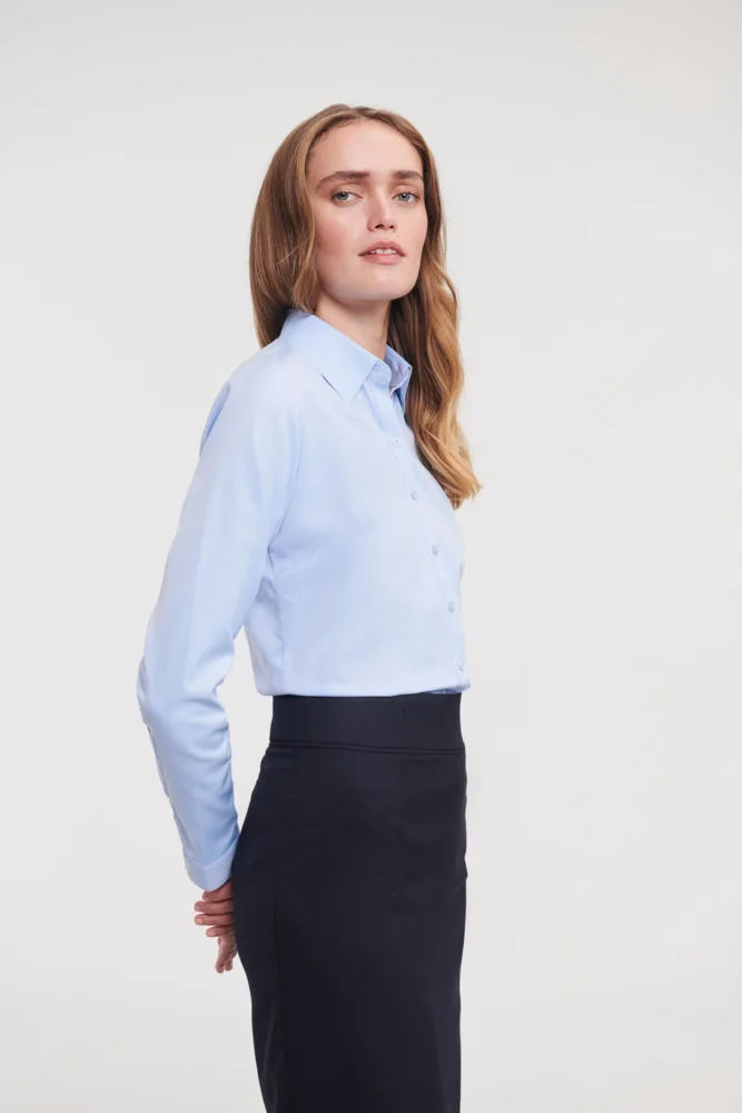 Herringbone Bluse langarm